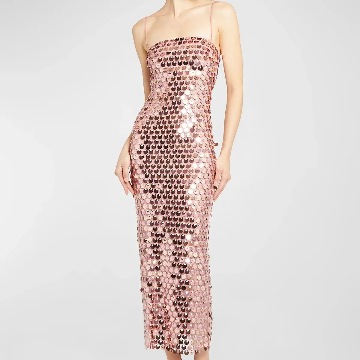 Women’s Sequin Beaded Sheath Maxi Dress For Parties